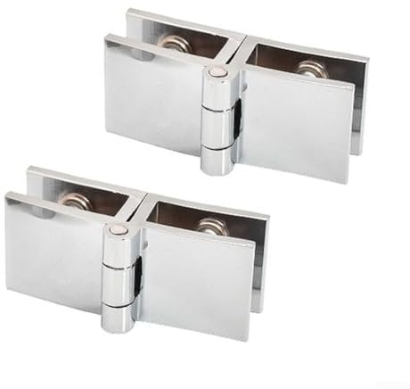 DIY Projects Made Easy with Bathroom Shower Glass Door Hinges, Cabinet Hardware Clamp Hinge Set (180 degrees)