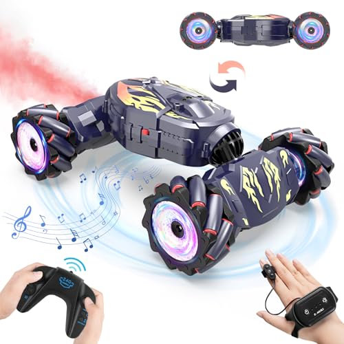 Nitigo Ferngesteuertes Auto RC Auto Stunt 4WD mit Fernbedienung Offroad, Drift RC Car Kinder mit Handsteuerung 360° Drehung Spielzeug Weihnachten Geschenk Junge Mädchen ab 6 7 8 9 10 11 12 Jahre