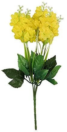 Bouquets artificiels de jacinthe de glycine pour décoration de vase, intérieur, extérieur, jardin, hôtel, mariage, simulation florale d'automne (jaune, taille unique)