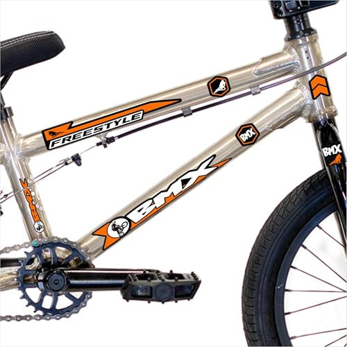Decalart Kit 11 adesivi per Telaio Bici BMX universali copri graffi street free style sport running grafiche per bmx rinnova telaio L103 (Modello F)