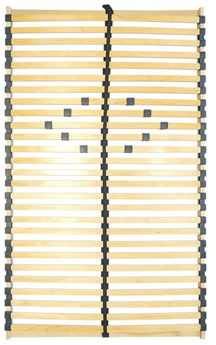 Lomadox Lattenrost 115x200 cm Federholzrahmen mit 200 kg Traglast, Verstellbarer Komfortzone, für alle Matratzen geeignet