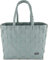 normani® Einkaufstasche Shopper geflochten aus Kunststoff - robuster Strandkorb Vintage Style 38cm x 25cm x 28cm Farbe Classic/Mint