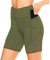 JOYSPELS Kurze Sporthose Damen, Radlerhose Damen Kurz Laufhose Leggings Sport Biker Running Yoga Fitness Shorts Grün S