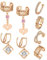D.Bella 8 Stk Ohrklemme mit Anhänger Ear Cuff Ohr Manschette Fake Ohrpiercings Ohr Helix Ohrclips Nicht Piercing Clip Silber Ohrstulpe Ohrringe