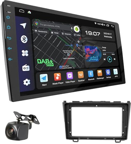 UGAR Compatible para Honda CR-V 2007-2011 9 Pulgadas Android 14 DSP 4GB+64GB Radio de Coche HD Pantalla táctil Completa Navegación GPS