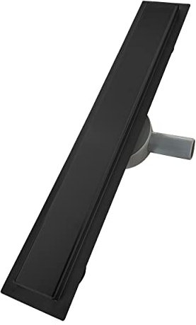 MOG Canaleta de ducha con sifón 360° de color negro con dispositivo desodorante. Canal de drenaje de 90 cm para cuarto de baño con filtro de pelo - Modelo B11
