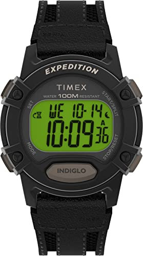 Timex Expedition Men's 41mm Black Leather and Fabric Strap Sport Watch TW4B25200