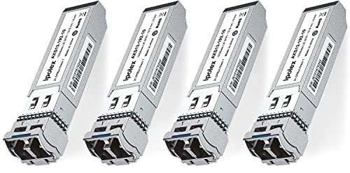ipolex 10G SFP+ Singlemode LC Transceiver, 10GBase-LR Mini GBIC Module Compatible with Cisco SFP-10G-LR, Ubiquiti UF-SM-10G, Meraki MA-SFP-10GB-LR, Mikrotik, Netgear etc. (SMF, 1310-nm, 10 km) 4-Pack
