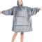Oversized Sherpa Blanket Hoodie, Super Soft Hoodie Blanket with Fleece Wearable Fluffy Hooded Blanket Warm Throw Blanket Sweatshirt Robe for Adults Women Men Kids