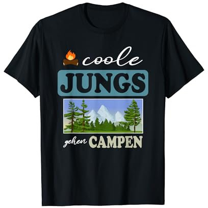 Coole Jungs Gehen Campen Camping Kind Camper Kinder Lustiges T-Shirt