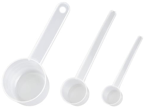 ZIOYA 9 Pezzi Misurino Grammi 30 ml 50 ml 5g Misurino Proteine Cucchiaio Dosatore di Plastica Trasparente Cucchiai Dosatori Misurino con Scala Misurini Dosatori con Scala per Liquidi e Solidi