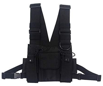 Utility Men's Chest Pack,Bumbags for Men,Tactical Sports Chest Pack Vest,Intercom Chest Strap,Chest Gear Lightweight Running Bag for Workout,Men's Accessories for Workout,Gym,Cycling and Hiking