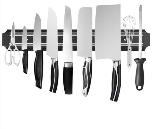 Magnetic Knife Holder, 15 Inch Magnetic Knife Strips, Magnetic Knife Storage Strip, Knife Holder, Knife Rack, Knife Strip, Kitchen Utensil Holder, Tool Holder, Multipurpose Magnetic Knife Rack (38cm)