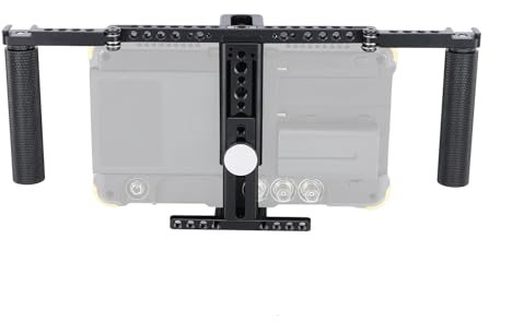 NICEYRIG Directors' Monitor Cage,Comfortable Handheld Shooting Kit Fits LCD Monitor 5”to 7”, Secure Mount with Adjustable Grip Handle, Multiple Mounting Options for Wireless Monitoring/Follow Focus