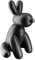 GILDE Deko Figur Ballon Hund Skulptur - Moderne Sculpture Dekoration Hündchen sitzend Statue matt Schwarz - Höhe 25 cm