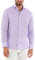 Giosal Camicia Uomo Colletto Melangiata Lino Sartoriale Made in Italy (IT, Testo, S, Regular, Regular, Lilla)