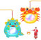 2Pcs Laternen Bastelset Kinder, 2024 Neues Modell Laterne Mit Stab LED, Halloween, Krabben Und Dinosauriern - Geeignet für Weihnachten, Geburtstage