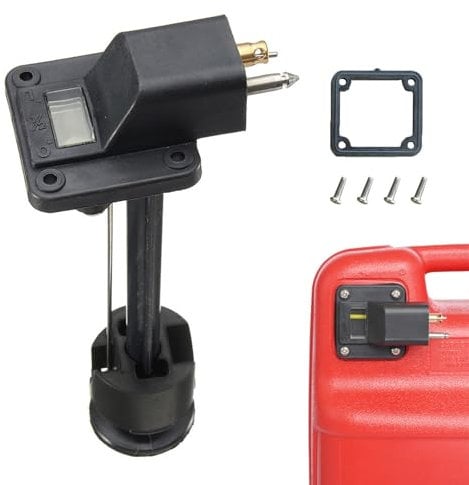 Fuel Tank Male Connector, Boat Fuel Tank Connector Pickup W/Fuel Meter Fitting Fuel Gauge for Outboard