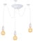 iDEGU Retro-Kronleuchter, Hängeleuchte, 3 Arme, Hängeleuchte, DIY, kreativ, Deckenleuchte, Spinne, verstellbar, 150 cm, Vintage, Deckenlampe mit E27-Fassung für Wohnzimmer (weiß, 3 Lichter)