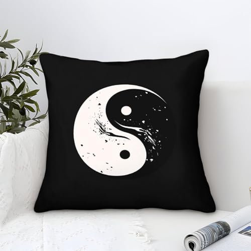UNRXJZLVM Yin Yang Bagua Kissenbezug 1er Set Kissenbezüge Wohnzimmer Kissenhülle Couchkissen Waschbar Kopfkissenbezug Für Sofa Schlafzimmer Couch Outdoor Deko Kissen 40x40cm