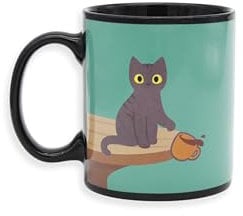 Winkee - Freches Kätzchen Thermoeffekt-Tasse I Super süß als Kaffee-Mug & Tee-Becher I Katzen-Kaffeetasse- ca. 300 ml