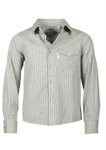 Boys Junior Checkered Shirts Country Childrens Clothing Shirt Button-Down (UK, Age, 7 Years, 8 Years, Regular, Poacher Olive)