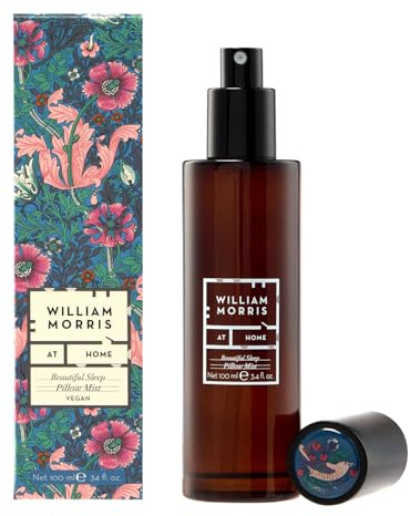 William Morris At Home Pillow Mist 100ml, Relaxing Fragrance to Spray Over Bed and Linen Pillows, Relaxing Essential Oils, Thoughtful Sleep Gift, Travel Size, Cruelty and Vegan Friendly
