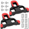 Ambienden SPD SL Cleats for Cycling Shoes | High-Performance SPD Pedals -6° Float, Compatible with SH10/SH11/SH12/PC Systems - for Outdoor Road Biking & Indoor Fitness Training(Rot)