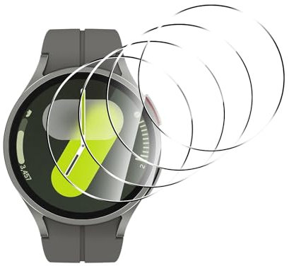Anoowkoa 4 Pezzi Pellicola Protettiva per Samsung Galaxy Watch 8/7/6/5/4/FE 40mm Vetro Temperato Pellicola Schermo Intero Trasparente Compatibile con Samsung Galaxy Watch 8 40mm