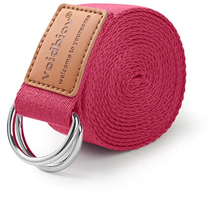 voidbiov Cintura per Yoga Assist 1.85-2.5M, Sensazione di Cotone Naturale, in Grado di Fissare la Postura, Migliorare la Flessibilità del Corpo e Aiutare Lo Stretching Muscolare