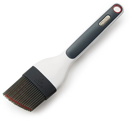 Zyliss E980091U Silicone Backpinsel – ideal für Grill, Gebäck, Öl und Kochpinsel zum Backen von Saucen – Marinadenpinsel – hitzebeständig, abnehmbarer Silikonkopf – klein, Silikon, Weiß