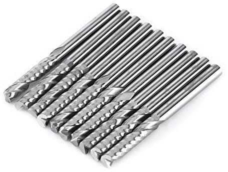 10 stücke Einzelne Schaftfräser Flöte Hartmetall CNC Frässtifte Cutter Engraving Drill Tools Fräser Bits für Holz Acryl Schneiden 3,175 * 15 MM