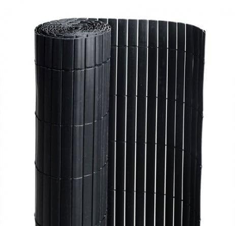Atout Loisir Canisse en PVC Noir - 90% d'occultation, Long 6 m, Hauteur 1 m