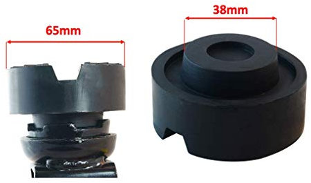 sarian 65x33mm Gummiauflage mit Waffeloberfläche und Nippel für Wagenheber Rangierwagenheber Gummiklotz universal für KFZ PKW SUV