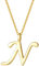 AGVANA Collier 925 Argent Sterling, Lettre N Personnalisée Alphabet Initial Pendentif, Plaqué Or Jaune,Bijoux Cadeaux pour Femmes.