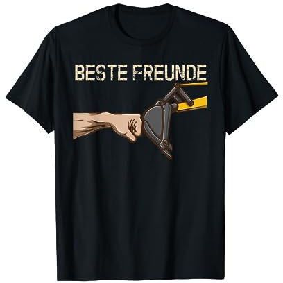 Baggerfahrer Bagger Baggerschaufel Faust Beste Freunde T-Shirt