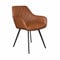 Kick Collection Esszimmerstühl Karl - Cognac - Modern und Hochwertig - PU-Leder und Metall - Erhältlich in vielen Farben