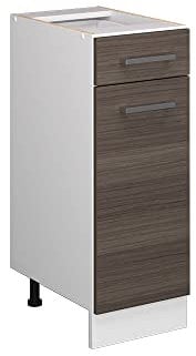 Vicco Meuble Cuisine R-Line, Gris/Blanc, 30 cm sans Plan de Travail