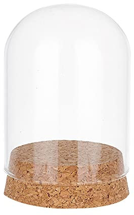 PandaHall PH Glass Display Dome Cloche, Glass Bell Jar with Cork Base Glass Bottles Dome Decorative Jars Display Case for Flower Storage Home Christmas Party Favor Decoration, 5.8x7.6cm