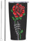 FJAUOQ Gobelet isotherme Rouge Rose Noir Goth 20 OZ avec couvercles et paille Tasse sous vide en acier inoxydable Tasse de voyage étanche à l'eau de café pour la maison, le bureau, l'école