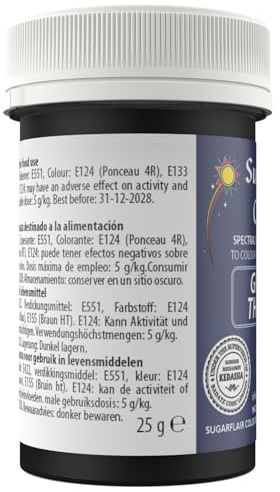 Sugarflair Spectral Grape Thistle Food Colouring Paste, Highly Concentrated for Use with Sugar Pastes, Buttercream, Royal Icing or Cake Mix, Vibrant Colour Dye - 25g (Pack of 10)