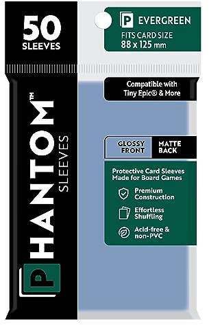 Phantom Sleeves: Evergreen Size (88mm x 125mm) - Gloss/Matte (50) (Compatible with: Tiny Epic® and More)