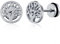 feilok Männer Ohrstecker Stecker Ohrringe Edelstahl Lebensbaum Runde Piercing Ohrstecker für Herren Damen