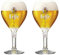 GarageBar | Leffe Glass | Stemmed Chalice Beer Glass | Official Merchandise | Comes with 2X Beer Drip Mats (2, Half Pint/33cl)