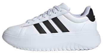 adidas Women's Zapatilla Grand Court Platform, Cloud White/Core Black/Core Black, 40 2/3