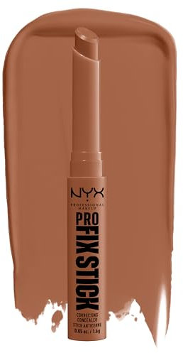 NYX Professional Makeup Korrigierender Concealer, Kaschiert Augenringe, Unreinheiten, dunkle Flecken und Verfärbungen ab, Mit Hyaluron, 12 Stunden Halt, Vegane Formel, Pro Fix Stick, Cappuccino