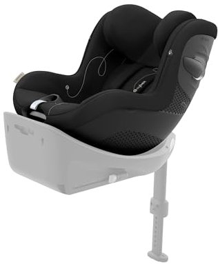 CYBEX Gold Siège-Auto Sirona G i-Size Comfort, Sans Base, De 3 mois à 4 ans environ (dès la naissance avec le Réducteur), Max. 19 kg, 61-105 cm (dès 40 cm avec le Réducteur), Moon Black