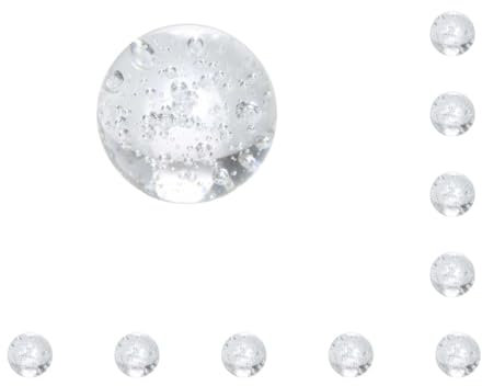Lot de 10 boules transparentes en verre craquelé pour décoration d'aquarium, accessoires de photographie, accessoires de fortune, bulles de 5 cm, boules à bulles de 5 cm