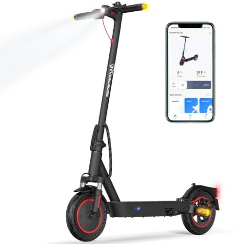 EVERCROSS EV10K PRO E-Scooter 10'', Foldable 500W Electric Scooter Adults, E-Scooter with Battery 410WH, 3 Speed Modes, App Control, LED Display, Dual shock absorbers, Max load 150KG