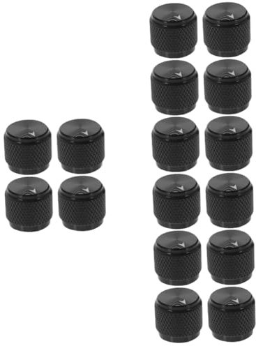 BESTonZON 16stücke Aluminium Legierung Lautstärkeregler Gitarre Und Bass Rutschfester Knopf Mit Innenloch Einfache Installation Kompatibel Mit Meisten Musikinstrumenten